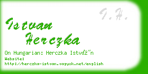 istvan herczka business card